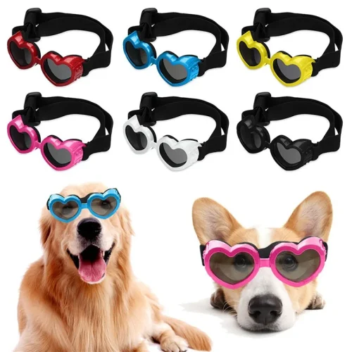 Glasses Dog Cat Sunglasses Universal White UV Windproof Love Goggles