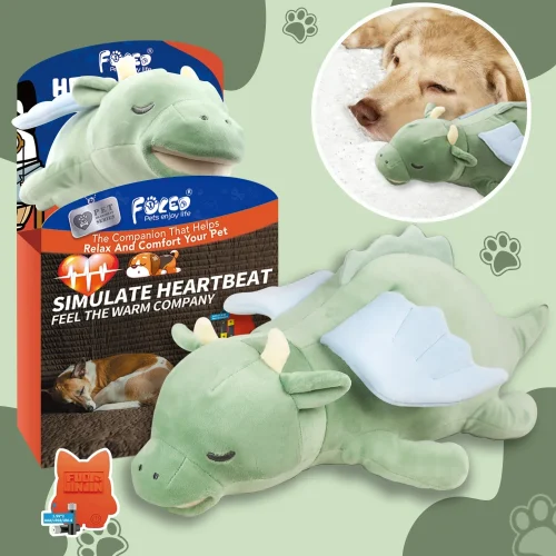 PETFULED Gem Flying Dragon Dog Heartbeat Toy, Puppy Separation stress Toy, Aid for Dog Sleep Aid Plush