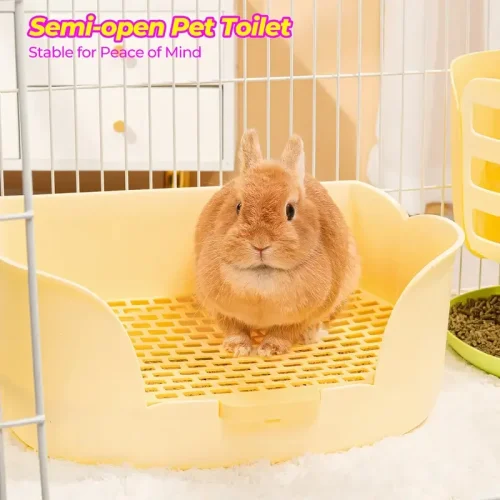 Large Rabbit Litter Box, for Hamster Guinea Pig Ferret Bunny Small Animals