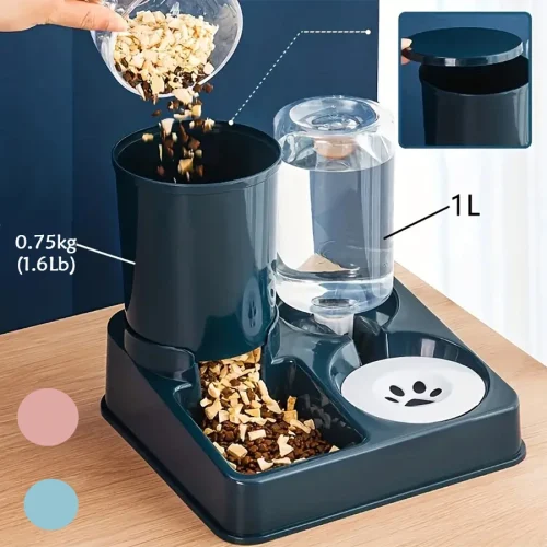 Automatic Cat Feeder Water Dispenser Set,