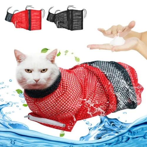 Cat Grooming Bag, Adjustable For Bathing Nail Trimming Ears Cleaning