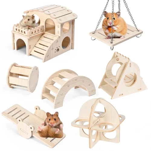 Pet Hamster Wooden Toy